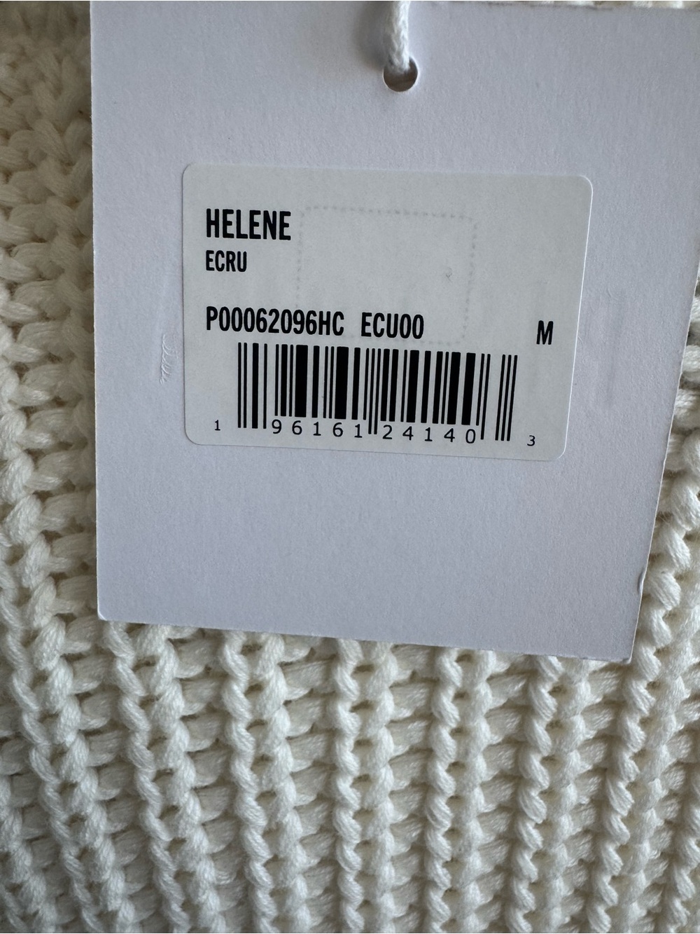 Pistola Ecru Helene NWT Chunky Ribbed Split Hem Sweater Cream Cotton Winter - Picture 4 of 8